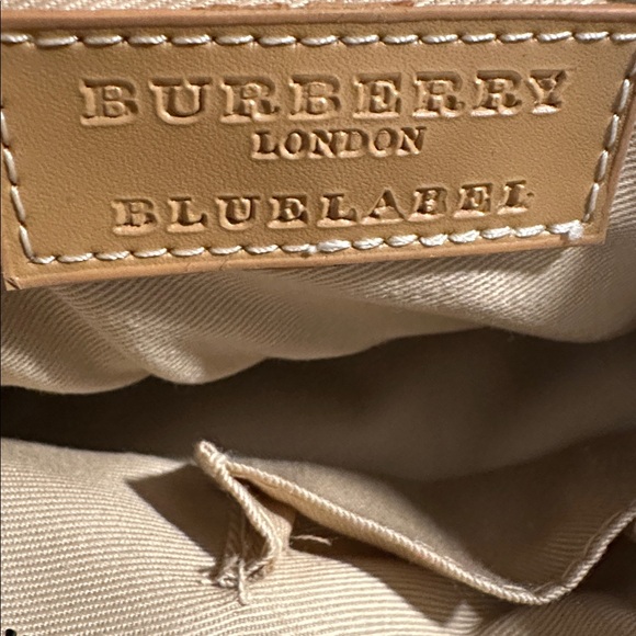 Burberry blue label Beige and Black Checkered small Tote - Picture 7 of 10